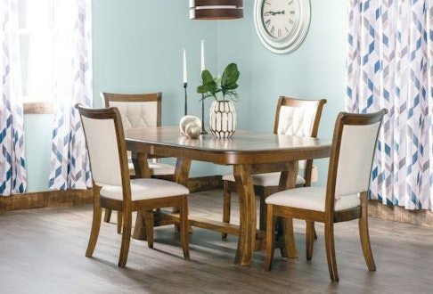 Amish Camp Hill Trestle Dining Table Set