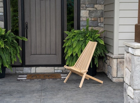 Amish Handcrafted Cypress Outdoor Cricket Chair