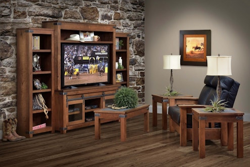 Amish Lunas Solid Wood Living Room Set